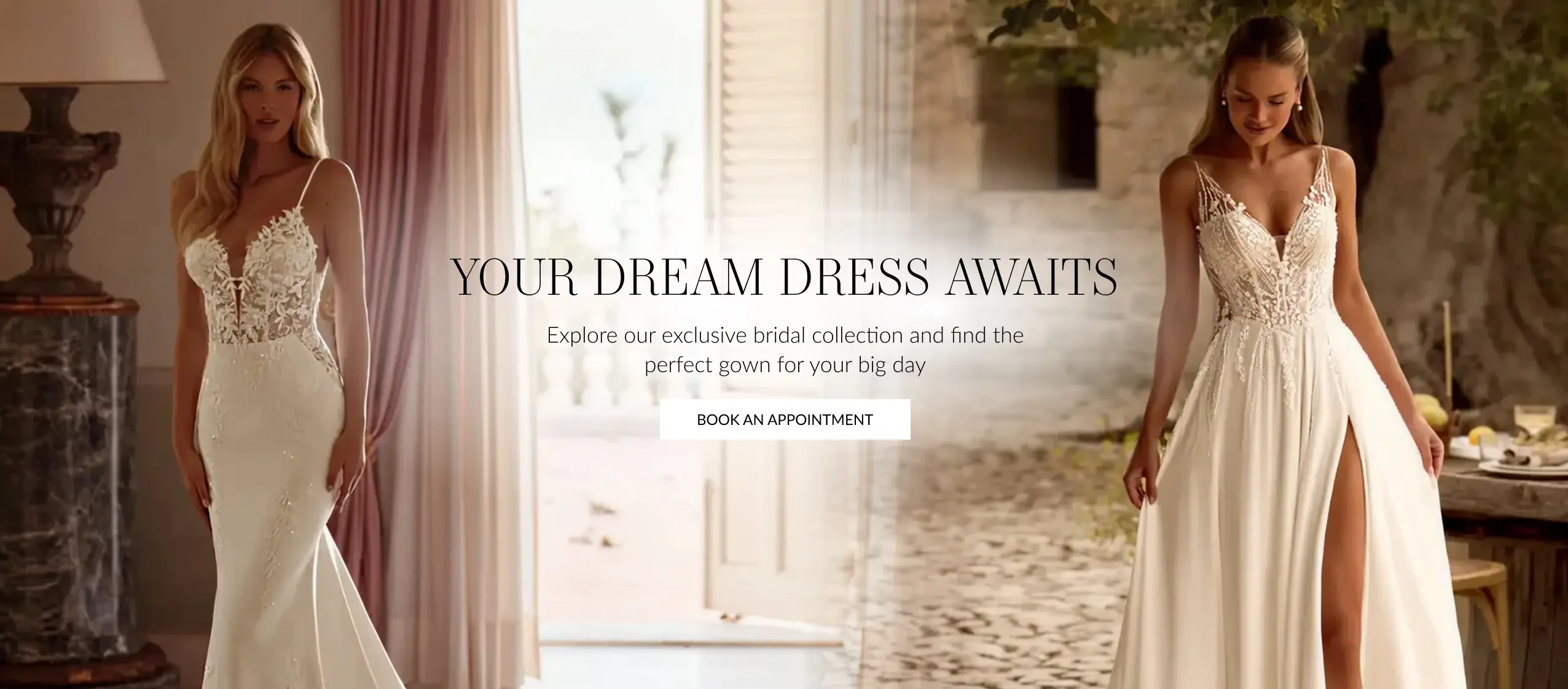 Your Dream Dress Awaits Desktop Banner